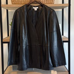 Liz Claiborne NWT Butter Soft Snap Leather Jacket w/Pockets, Petite XL Photo 0