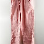 Olivaceous High Rise Cotton Gauzy Pull On Beach Straight Leg Pants Pink Medium Photo 6