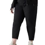 Athleta Trekkie North Jogger Ripstop Tapered Zip Pockets High Rise Crop Black 18 Photo 0