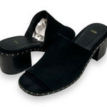 Maje ‎ Wave Suede Terracotta Block Heel Mules Womens 36 (US 6) Photo 0