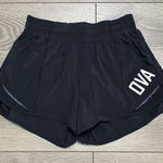 Lululemon Hotty Hot Short 4" Black Running Shorts OVA Logo Size 4 Tall Photo 0