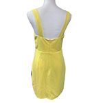 Lulus  Social Sensation Light Yellow Square Neck Mini Bodycon Dress Size M NWT Photo 4
