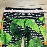 Gold Sheep  Tropical Print Athletic Leggings Size Large Photo 9