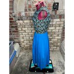 Dress formal midi dress blue green sheer skirt balletcore Size XL Photo 6