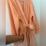 Soft Surroundings Peach Robe Soft Leisure Lounge Pockets Size Large Photo 1