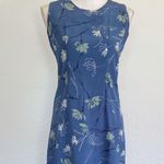 Sag Harbor  Vintage 90’s Blue Ruffle Hem Sleeveless Floral Dress Photo 0