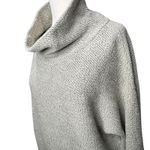 Soft Surroundings  Sweater M Khaki Tan Black Cowl Neck Cotton Blend Pullover Photo 2