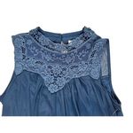 Altar'd State  Blue Lace‎ Embellished Sleeveless Dress MEDIUM Sheer Flowy NWT Photo 2