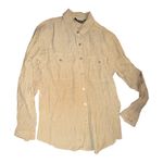 Laura Scott  Beige Striped Button-Down Shirt Photo 2