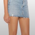 AGOLDE Revolve Denim High Waisted Distressed Mini Skirt Size 24 Photo 4