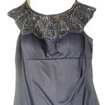 XScape  Beaded Formal Event Dress 12 Evening Gown Elegant Sequin Ruched Sexy Blue Photo 2