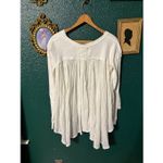 Free People  Lyrical Tunic Ivory Cotton Flowy Tunic Top Small NWT Photo 4