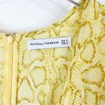 Faithfull the Brand  Delia Snakeskin A-Line Midi Dress 4 Yellow Photo 4
