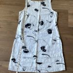 Habitat Linen Sketched Floral Pocket Dress White Size Small Photo 5