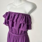 Haute Hippie  Silk Dress Womens Size Small Purple Ruffle Feminine Spring Party Photo 2