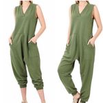Zenana Outfitters Olive Green Women's Jumpsuit Photo 1