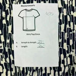 Michael Kors Michael Women's Black and White Patrern Solid Blouse Size L Top Photo 9