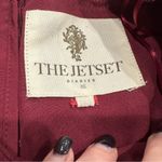 The Jetset Diaries  “The Ruins” Cranberry Red Lace-Up Bodycon Lace Dress Photo 3