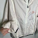 Harley Davison | White and Red Windbreaker‎ Jacket Large Logo Photo 1
