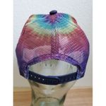 Palm Tree Island Trucker Hat Women OSFM Adjustable Tie Die Twill Cap Surf Beach Photo 4