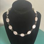Striking Mother of Pearl Smoky Quartz Colored and Crystal Bead Necklace Brown Photo 0