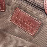 Ralph Lauren Vtg Brown Houndstooth Coated Canvas Leather Purse Photo 6