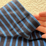 T By Alexander Wang Women’s Vintage Blue Striped T Shirt Mock Neck Size Medium Photo 11