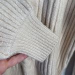 Draper James  Quarter Gold Zipper Cableknit Sweater in Cream Ivory W2011 Sz M Photo 6