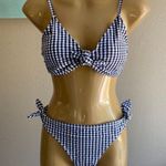 Xhilaration Large black and white gingham two piece bikini retro style Photo 0