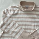COS Roll Neck A Line Stripe Neutral Sweater Top Size Large $95 Photo 5