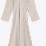ZARA NWT  Bloggers Fav Voluminous Cream Midi Dress Photo 3