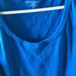 Laura Scott  Blue Sleeveless Relaxed Tank Top 1X Photo 1