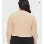 Forever 21 sz M knit lace up ribbed long sleeve top NWT Photo 2