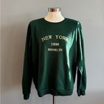Vintage 90s New York 1898 Brooklyn Sweater Green Size XL Photo 2