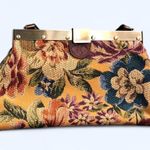 Patricia Nash Ferrara Tapestry Floral Top Handle Satchel Shoulder Hand Bag Clutch Purse Ferrera Brown Gold Yellow Photo 3