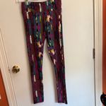 LuLaRoe Purple Lynnae Top and colorful OS Leggings NWT Photo 5
