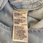 Chico's Chico’s Blue Side Cinch T-Shirt V-Neck Lightweight Short Sleeve EUC Sz M Photo 4