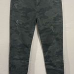 Hudson Jeans Collin Mid Rise Skinny Ankle Camo Women's Size 27 Green Denim Photo 0