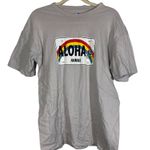 Aloha Hawaii License Plate Grey Short Sleeve T Photo 0