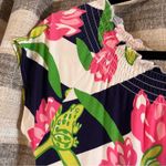 Lilly Pulitzer Lily Pulitzer Blue And White Lotus Flower Frog‎ Dress Size. XS Photo 3
