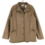 VINTAGE L.L. Bean Women’s Suede Sherpa Lined Long Coat Brown Size M Size M Photo 0