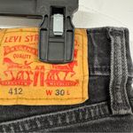 Levi's Levi’s Black 412 Slim Shorts Denim Cut Off Bermuda Jean Shorts Womens 30 Modest Photo 2