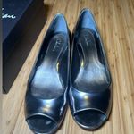Cole Haan Kitten Wedge Peeptoe Metallic 10 Used Photo 2