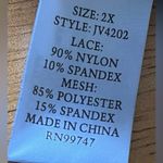 Joan Vass  black lace shape wear firm control underwire bodysuit, size 2X Photo 3