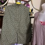 Buru Mod Top Yellow Roses Floral Sleeveless Gold Buttons Mock Neck Photo 1