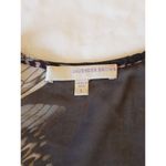 Lavender Brown Womens Blouse Sheer Print V Neckline Tunic Bohemian Size Large Photo 6