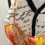 Diane Von Furstenberg  Orange and Yellow Strapless Smocked Camisole Photo 3