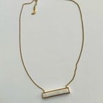 Luna Norte white druzy bar pendant necklace Gold Photo 3