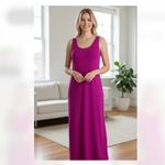 Loft NWT  RIBBED MAXI DRESS SIDE SLIT SMALL IN FUCHSIA Photo 1
