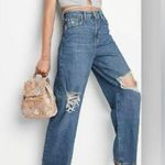 Wild Fable Blue Distressed Highest Rise Baggy Jeans Size 4 / 27R Photo 0
